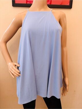 Susana Monaco Light Blue Halter Tank Top